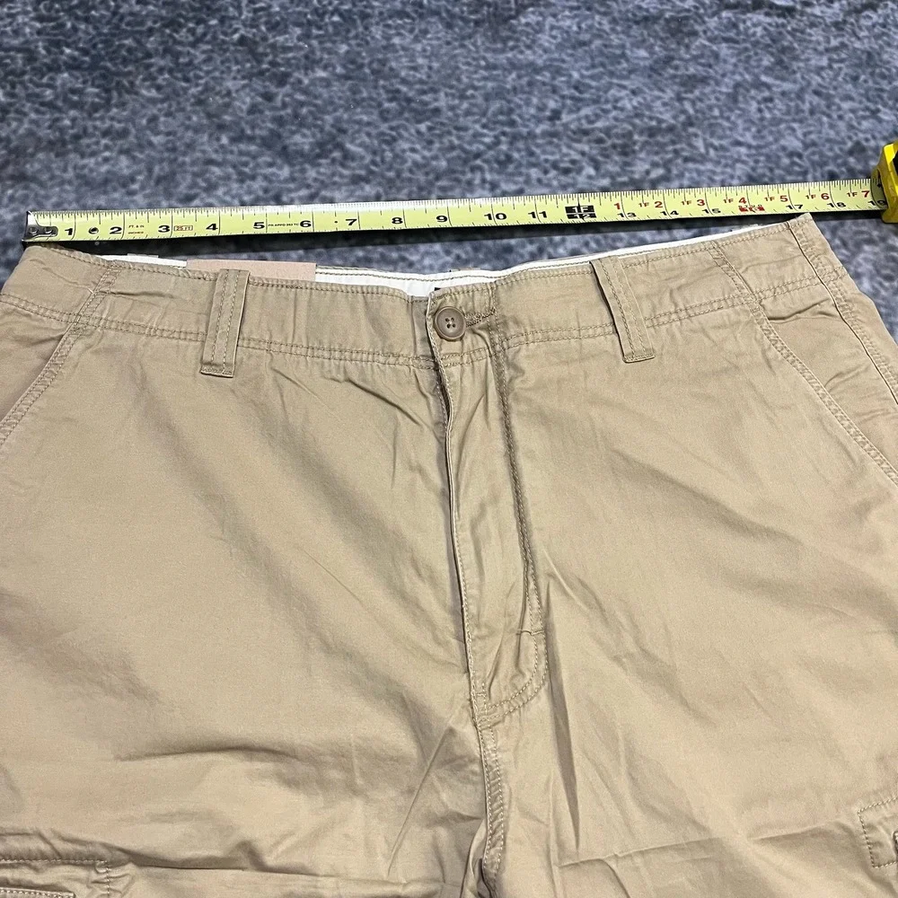 NWT J. Crew Cargo Pants Relaxed Fit Mens 34x30 Tan Ripstop Utility